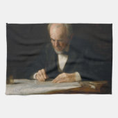 The Writing Master von Thomas Eakins Geschirrtuch (Horizontal)