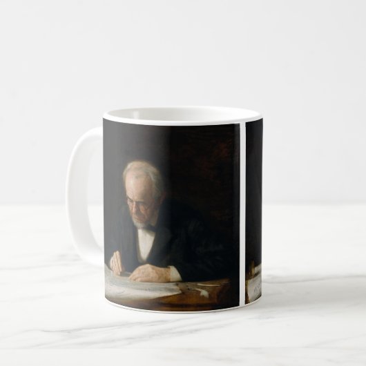 The Writing Master von Thomas Eakins Kaffeetasse (Vorderseite Links)