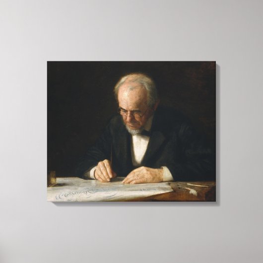 The Writing Master von Thomas Eakins Leinwanddruck (Vorderseite)