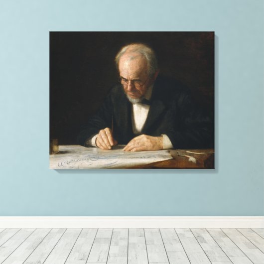The Writing Master von Thomas Eakins Leinwanddruck (Insitu (Holzboden))