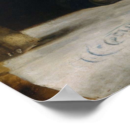 The Writing Master von Thomas Eakins Poster (Ecke)