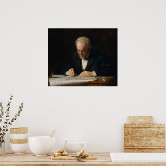 The Writing Master von Thomas Eakins Poster (Küche)