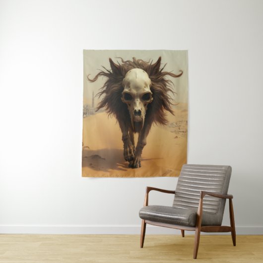 The Wulf Totemwolf Totenkopf Teufel Wüste Wandteppich (Beispiel)