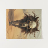 The Wulf Totemwolf Totenkopf Teufel Wüste Wandteppich (Vorderseite (Horizontal))