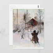 The Yard and Wash House, Carl Larsson Postkarte (Vorne/Hinten)