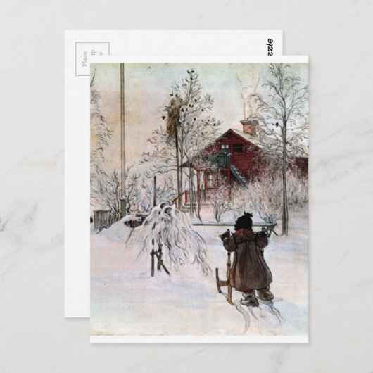 The Yard and Wash House, Carl Larsson Postkarte (Vorne/Hinten)