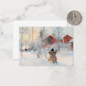 The Yard and Washhouse, 1895 von Carl Larsson Mitteilungskarte (Vorderseite/Rückseite Beispiel)