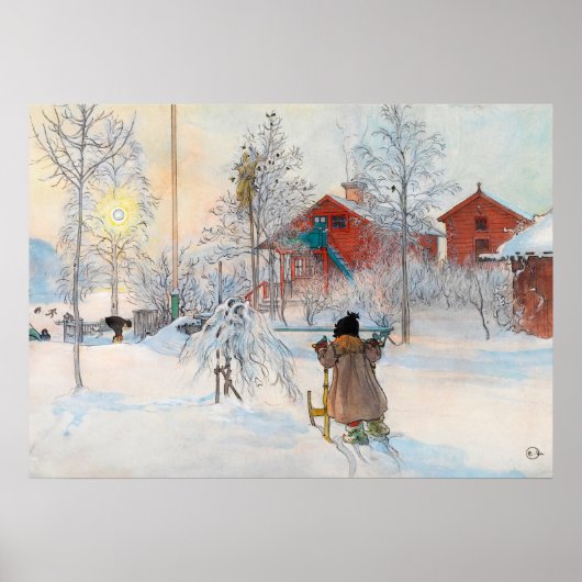 The Yard and Washhouse, 1895 von Carl Larsson Poster (Vorne)