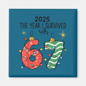 The Year I Barely Survived Christmas 2025 Six Seve Magnet (Vorne)