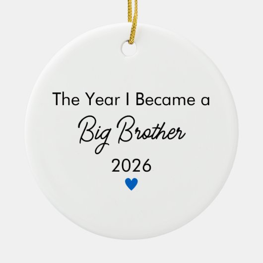 The Year I Became a Big Brother Christmas  Keramik Ornament (Vorne)
