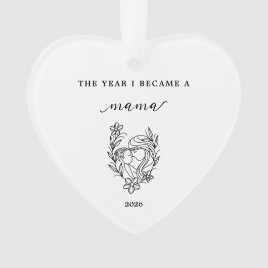 The Year I Became A Mama Gift Acrylic Ornament (Vorderseite)