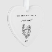 The Year I Became A Mama Gift Acrylic Ornament (Vorderseite)
