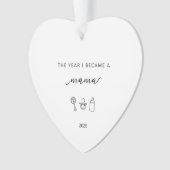 The Year I Became A Mama Gift Acrylic Ornament (Vorderseite)