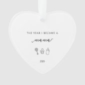 The Year I Became A Mama Gift Acrylic Ornament (Vorderseite)