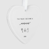 The Year I Became A Mama Gift Acrylic Ornament (Vorderseite)