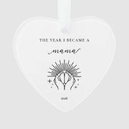 The Year I Became A Mama Gift Acrylic Ornament