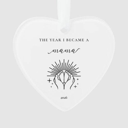 The Year I Became A Mama Gift Acrylic Ornament (Vorderseite)