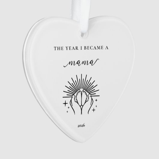 The Year I Became A Mama Gift Acrylic Ornament (Vorderseite)