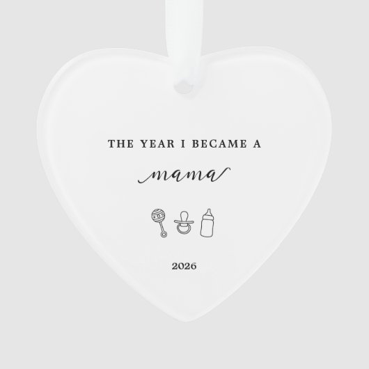 The Year I Became A Mama Gift Acrylic Ornament (Vorderseite)