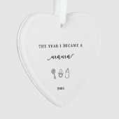 The Year I Became A Mama Gift Acrylic Ornament (Vorderseite)
