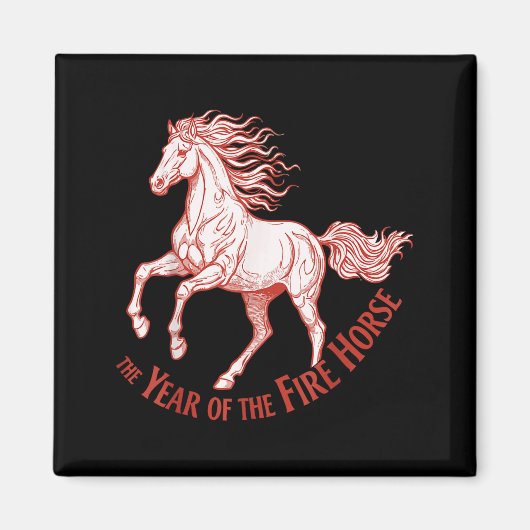 The Year Of The Fire Horse 2026 Celebration Magnet (Vorne)