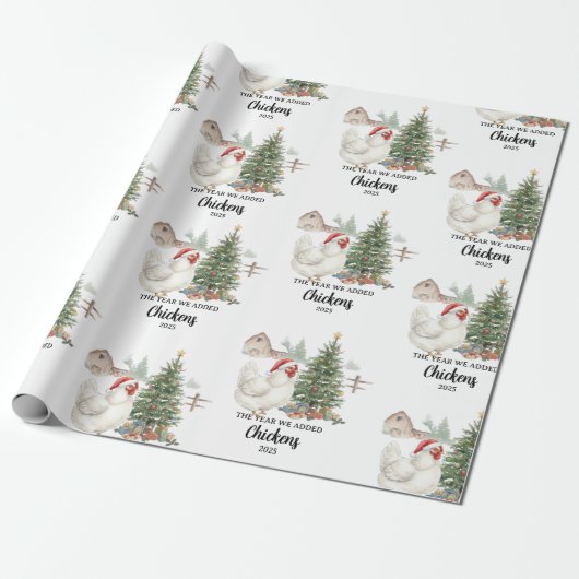 The Year We Added Chickens Custom Raising Chickens Geschenkpapier (Ungerollt)