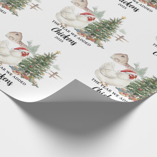 The Year We Added Chickens Custom Raising Chickens Geschenkpapier (Ecke)