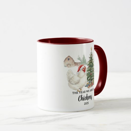The Year We Added Chickens Custom Raising Chickens Tasse (VorderseiteRechts)