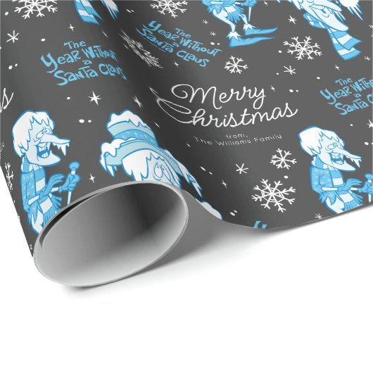 THE YEAR WITHOUT A SANTA CLAUS™ Snow Miser Pattern Geschenkpapier (Rolleneckpunkt)