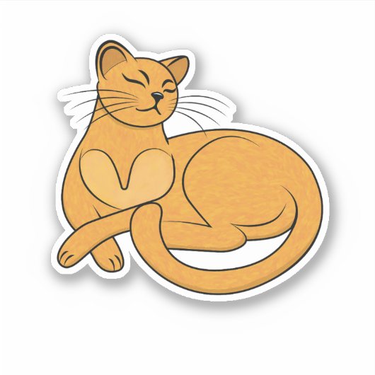 The Yellow Cat Aufkleber (Vorderseite)