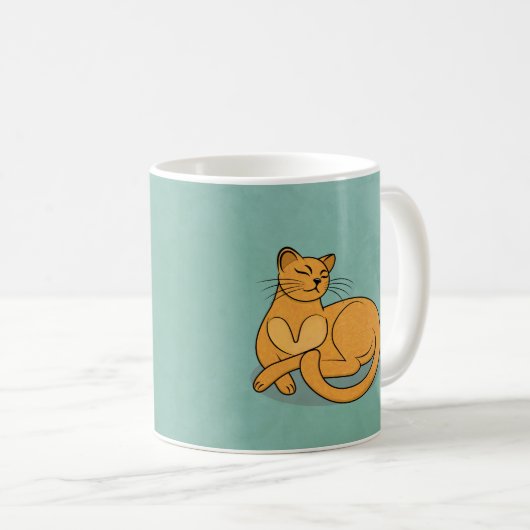 The Yellow Cat Kaffeetasse (VorderseiteRechts)