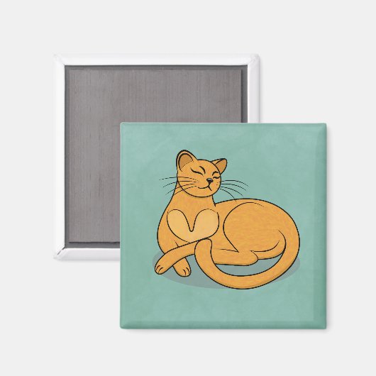 The Yellow Cat Magnet (Vorderseite/Rückseite)