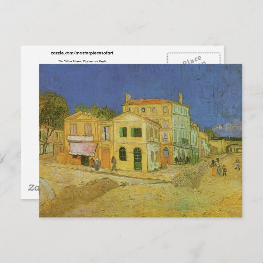 The Yellow House (F464) Van Gogh Fine Art Postkarte (Vorne/Hinten)