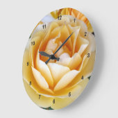 The Yellow Rose Große Wanduhr (Winkel)