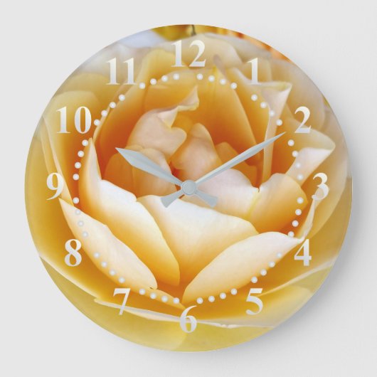 The Yellow Rose Große Wanduhr (Vorderseite)