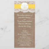 The Yellow Sand Dollar Wedding Programme (Vorderseite)