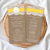 The Yellow Sand Dollar Wedding Programme