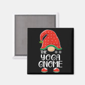 The Yoga Gnome Elf Matching Family Group Christmas Magnet (Vorderseite/Rückseite)