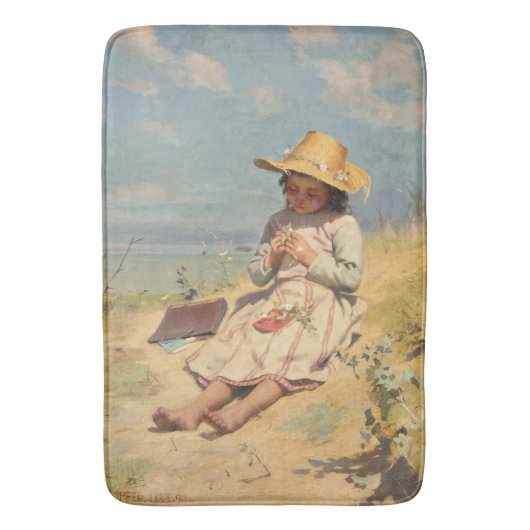 The Young Botanist (von Paul Peel) Badematte (Vorderseite Vertikal)