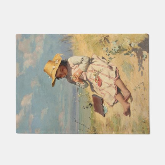 The Young Botanist (von Paul Peel) Fußmatte (Vorderseite)