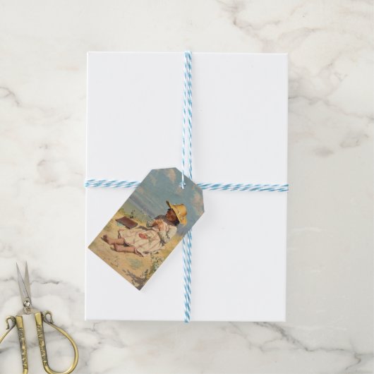 The Young Botanist (von Paul Peel) Geschenkanhänger (Mit Garn)