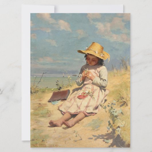 The Young Botanist (von Paul Peel) Karte (Vorderseite)