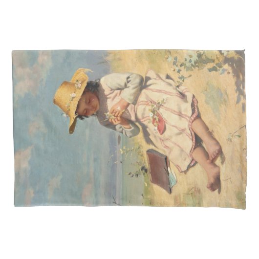 The Young Botanist (von Paul Peel) Kissenbezug (Vorderseite-Links)