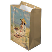 The Young Botanist (von Paul Peel) Mittlere Geschenktüte (Rückseite Schrägansicht)