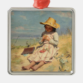 The Young Botanist (von Paul Peel) Ornament Aus Metall