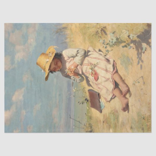 The Young Botanist (von Paul Peel) Seidenpapier (Vorderseite)