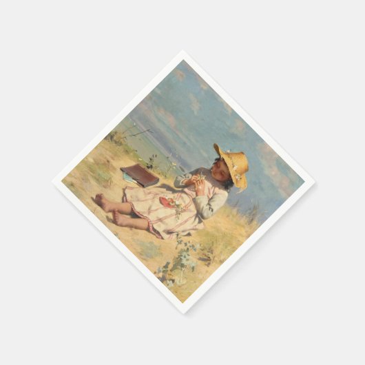 The Young Botanist (von Paul Peel) Serviette (Ecke)