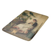 The Young Florist (von Carl Zewy) Badematte (Schrägansicht)