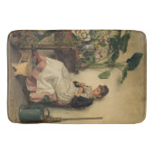 The Young Florist (von Carl Zewy) Badematte (Vorderseite)