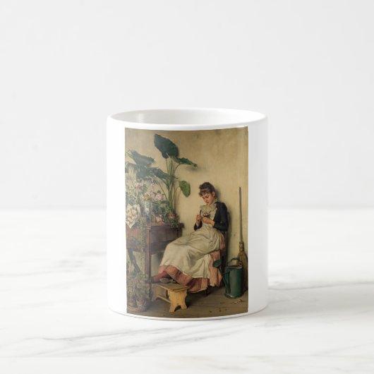 The Young Florist (von Carl Zewy) Kaffeetasse (Mittel)